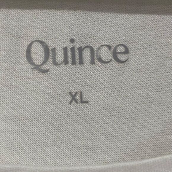 Quince White Cotton Short Sleeve T-Shirt Women’s Size XL Soft Classic Tee - Picture 3 of 4